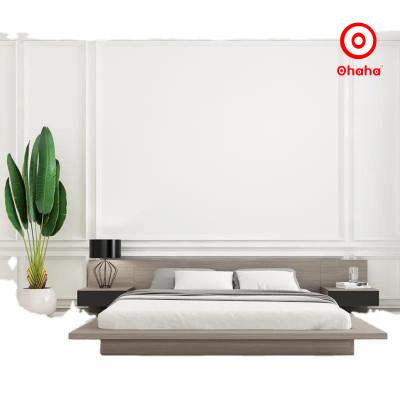 [Miễn phí vận chuyển & lắp đặt] Giường ngủ bệt thông minh kiểu Nhật cao cấp kèm 2 tap đầu giường Ohaha - GB012