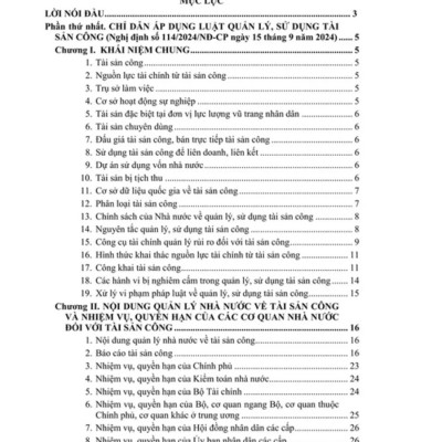 Sách Chỉ Dẫn Áp Dụng Luật Quản Lý, Sử Dụng Tài Sản Công sđ, bs 2024 – Chế Độ Quản Lý, Sử Dụng tài Sản Công - V2554T