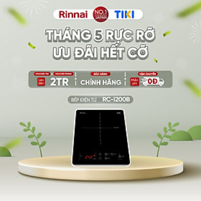 Bếp từ đơn Rinnai RC-I200B điều khiển cảm ứng 2000W - Hàng chính hãng.