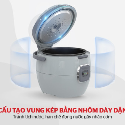 Nồi Cơm Điện 1.8L Sunhouse SHD8663G - Hàng Chính Hãng