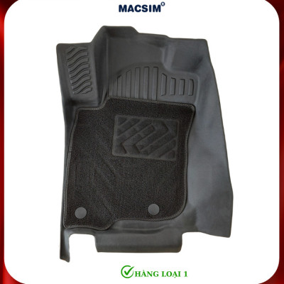 Thảm lót sàn ô tô 2 lớp cao cấp dành cho xe TOYOTA PRADO 2010+ (sd) nhãn hiệu Macsim chất liệu TPE màu đen
