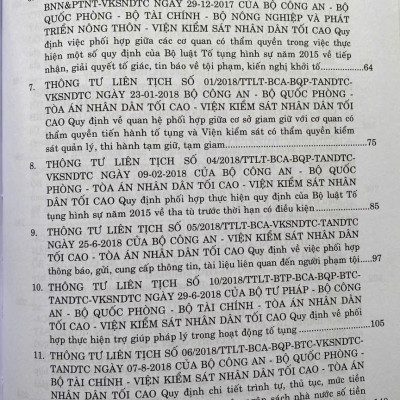 Các Thông Tư Liên Tịch Của Toà Án Nhân Dân Tối Cao, Viện Kiểm Sát Nhân Dân Tối Cao, Bộ Tư Pháp, Bộ Công An, Bộ Quốc Phòng Về Hình Sự, Tố Tụng Hình Sự, Dân Sự, Tố Tụng Dân Sự, Hành Chính, Kinh Tế, Thương Mại, Lao Động, Hôn Nhân Gia Đình Mới Nhất