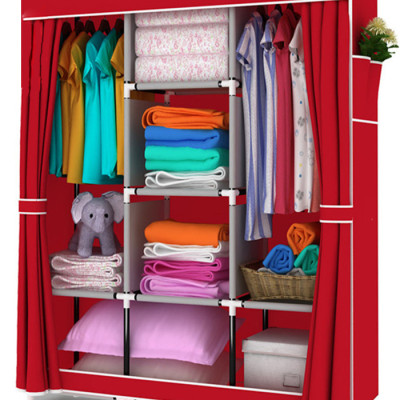 Tủ quần áo 3 buồng 8 ngăn cao cấp thế hệ mới, Tủ vải quần áo khung Inox vững chắc chất lượng cao - Hàng chính hãng D Danido