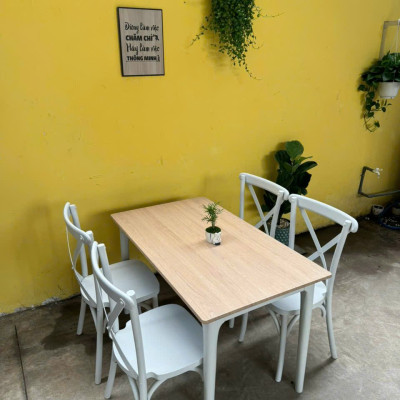 Bộ bàn ăn Bistro SM12CT Juno Sofa kích thước 1m2 + 4 ghế 