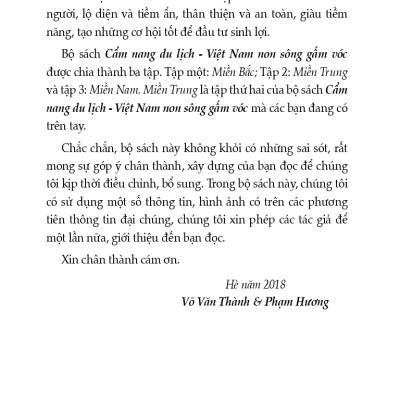 Cẩm nang du lịch: Việt Nam Non Sông Gấm Vóc - Miền Nam (Tái bản có sửa chữa, bổ sung)