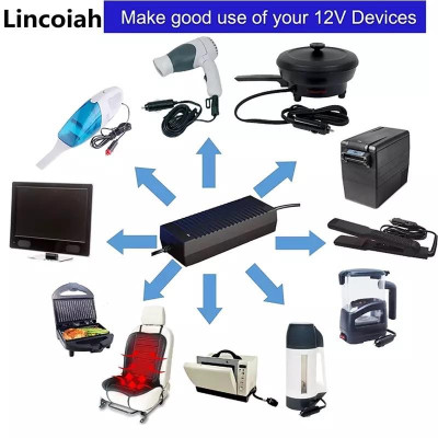 Bộ đổi nguồn điện 220V-12V đầu ra tẩu sạc ô tô, công suất lớn 120w , 12v -10a, phích cắm 2 chân loại tốt