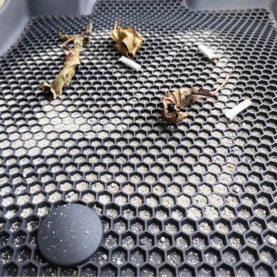 Thảm ô tô(sd1)2 lớp dạng lưới lục giác màu đen Vinfast lux A- bề mặt cao su siêu sạch