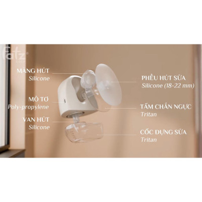 Máy hút sữa điện rảnh tay không dây cao cấp Freepro 3 FATZBABY FB1266CM