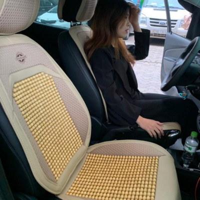 Bộ  Áo Ghế Hạt Gỗ Massage Cao Cấp- Chống Nóng, Trượt Dùng Cho Ô tô, Xe hơi, Văn phòng