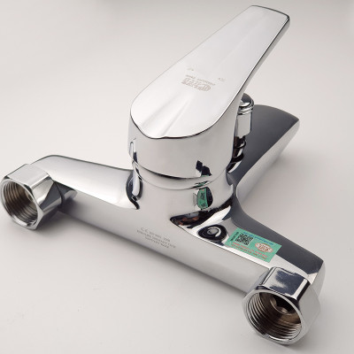 Củ sen nóng lạnh chân ngoài Đồng mạ Chrome Eurolife EL-3001 New (Trắng bạc)