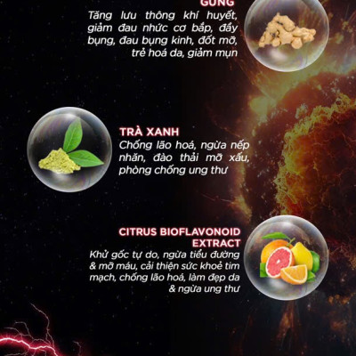 DMAXX thức uống bổ sung vitamin năng lượng không đường DAMODE 83 gói màu đỏ mỗi gói 2,2gr