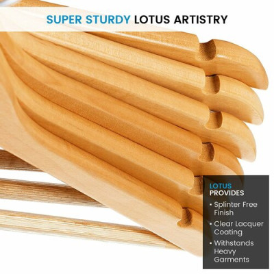 Bộ 10 móc gỗ tam giác thanh ngang cao cấp