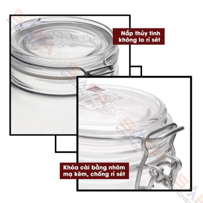 Hũ thủy tinh nắp cài Fido 1000ml - 1500ml  