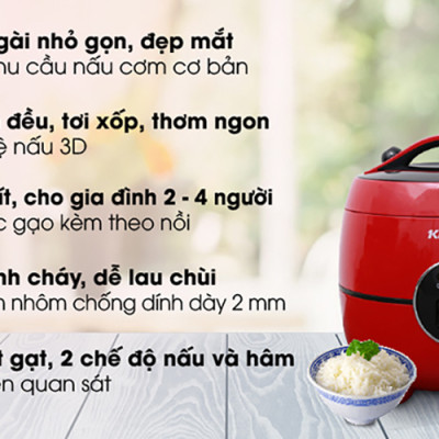 Nồi Cơm Điện Kangaroo KG822 (1.2L) - Hàng chính hãng