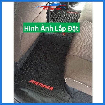 Lót sàn ô tô cao su Fortuner 2017-2018-2019-2020-2021-2022 trải sàn không mùi chống trơn trượt