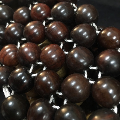 Chiếu hạt gỗ Mun hạt 1,2cm - Chiếu gỗ Mian ( video , hình thật )