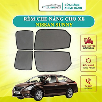 Rèm che nắng nam châm cho xe Nissan Sunny, bộ 4 tấm cho 4 cửa, hàng loại 1 cao cấp nhất, vừa khít kính