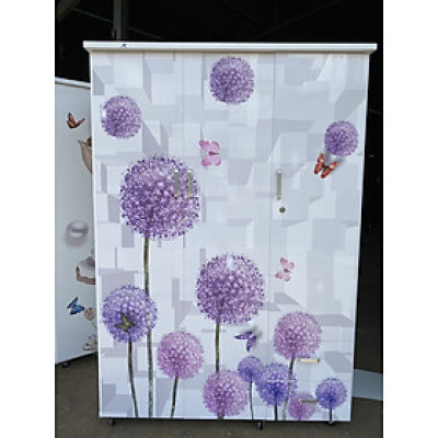 Tủ nhựa đài loan 3 cánh 2 học cao 1m8 hình 3D hoa Bồ Công Anh