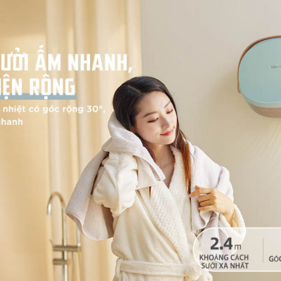 Máy Sưởi Treo Tường Bear DNQ-A19B1 Không Làm Khô Da Công Suất 2000 W - Hàng Chính Hãng