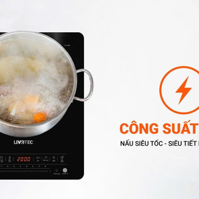 Bếp điện từ đơn Livotec LIS-668 2.000W 8 mức công suất - Miễn phí vận chuyển toàn quốc - Bảo hành 24 tháng - Hàng chính hãng