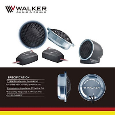 Walker VT-25 - Bộ 2 loa treble màng lụa cao cấp cho ô tô đẳng cấp âm bổng loa Tweeter