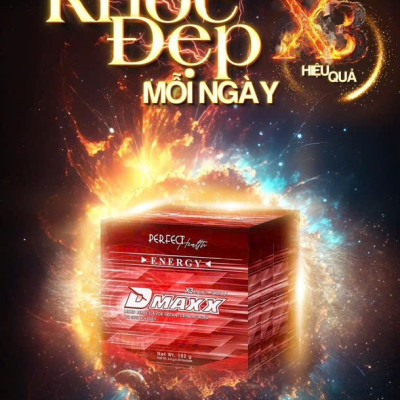 DMAXX thức uống bổ sung vitamin năng lượng không đường DAMODE 61 gói màu đỏ mỗi gói 2,2gr