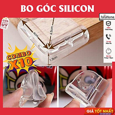 Combo 10 Miếng Bọc Góc Bàn Bằng Silicon Tránh Va Đập An Toàn Cho Bé Và Người Già