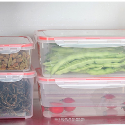 Hộp nhựa đựng thực phẩm chữ nhật 1,3L - Hàng nội địa Nhật Bản