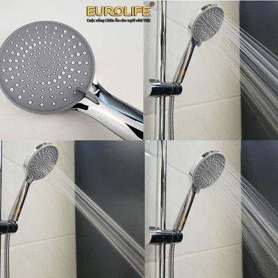 Cây sen nóng lạnh Đồng mạ Chrome Eurolife EL-SC928 (Trắng bạc)