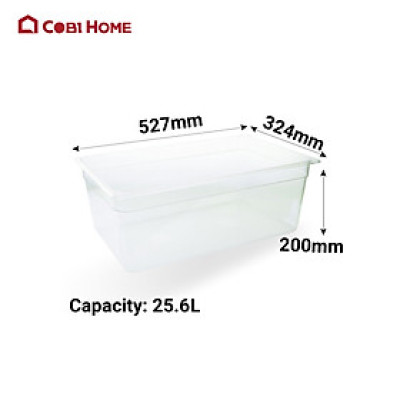 Hộp nhựa đựng thực phẩm 1/1, HORECA Samkwang SKCAMEL , cao 200mm PC811FP