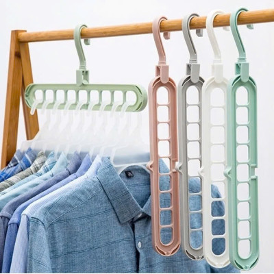 Combo 10 MÓC TREO QUẦN ÁO ĐA NĂNG THÔNG MINH 9 LỖ - HENRYSA