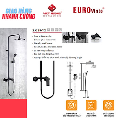 BỘ SEN TẮM ĐỒNG THAU NÓNG LẠNH EUROVINTO CAO CẤP MÃ 3523B-YX