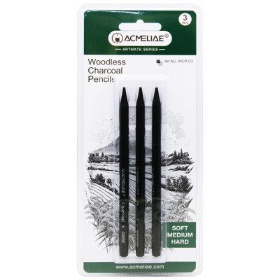 Vỉ 3 Bút Chì Than Woodless - Acmeliae WCP-03