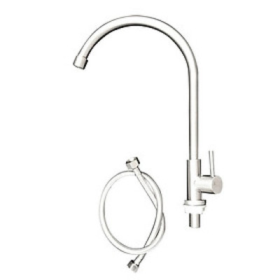 Vòi rửa bát lạnh sus304 Valenza, kèm dây cấp nước.