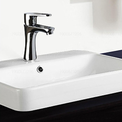 Vòi lavabo rửa mặt nóng lạnh đồng mạ crom Hiwin KF-6711