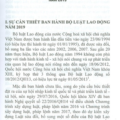 Những Nội Dung Mới Của Bộ Luật Lao Động Năm 2019