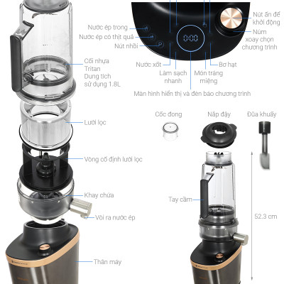 Máy xay sinh tố Philips HR3770 - 1500W - 1.8 Lít - Hàng Chính Hãng