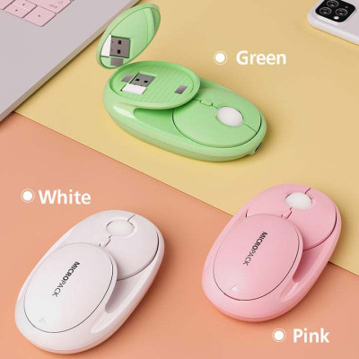 Chuột Không Dây MicroPack SPEED GLASS MP-720C Rechargeable Wireless Mouse 2.4G Bluetooth Dual Mode Tích Hợp Gương Mini Hàng Chính Hãng