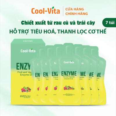 Combo Bộ 2 Hộp Collagen Uống Trẻ Hóa Sáng Da & 2 Hộp Enzyme Chiết Xuất Từ Trái Cây và Rau Củ Hỗ Trợ Tiêu Hoá, Thanh Lọc Cơ Thể Coolvita (4 Hộp)