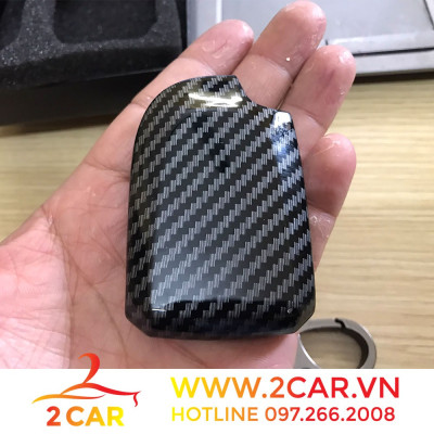 Ốp chìa khóa carbon xe Toyota Vios/Yaris 2019- 2020- 2021- 2022 Chìa thông minh vân Cacbon cao cấp