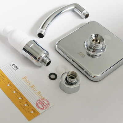 Tay sen siêu tăng áp mặt vuông, lõi lọc Vitamin C Eurolife EL-H145 (Trắng bạc)