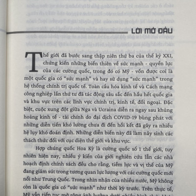 Quyền lực Mỹ trong quan hệ ngoại giao tiếp cận từ góc độ lịch sự và văn hóa (Sách chuyên khảo)