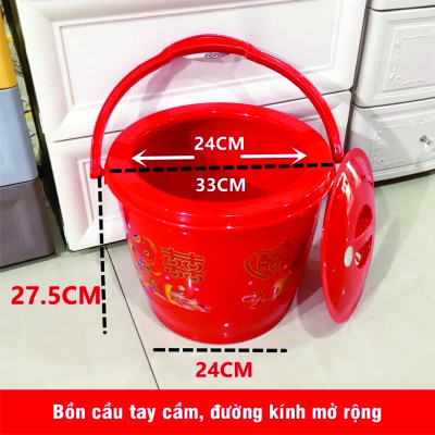 Bồn Cầu Di Động Ghế Đi Vệ Sinh Trong Nhà Chính Hãng Có Chân Đế Chống Trơn Trượt