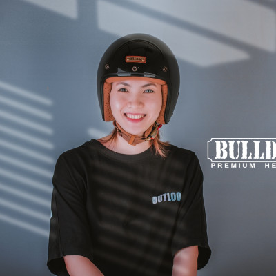 Mũ Bảo Hiểm 3/4 Cổ Điển BULLDOG Heli Sợi Thuỷ Tinh