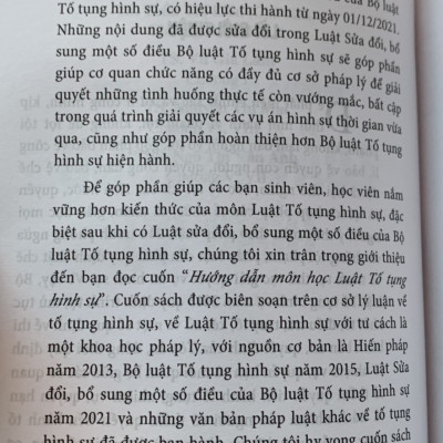 Hướng dẫn môn học Luật tố tụng hình sự