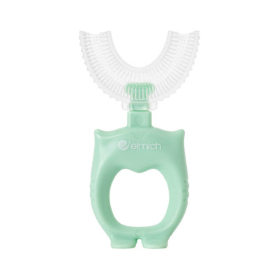 Bàn chải chữ U siêu mềm cho bé Elmich BabyCare EL0752, Hàng chính hãng, đầu silicone mềm mại - JoyMall