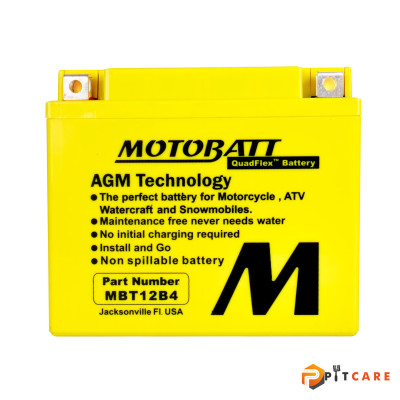 Bình ắc quy Quadflex Motobatt MBT12B4 12V 14Ah CCA150 Cho Nhiều Dòng PKL