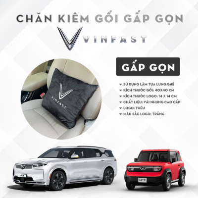 Combo gối chăn 2 trong 1,Bộ Chăn Gối Ngủ Ô Tô VINFAST Đa Năng Gấp Gọn Dành Cho Xe Hơi SIÊU SANG