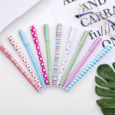 Combo 10 bút mực nước gel xanh dương đậm nhạt xanh lá tím hồng cam đỏ ngân hà hoạt hình họa tiết cute