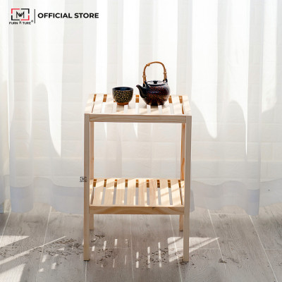 KỆ GỖ TRANG TRÍ HÀN QUỐC, KỆ ĐẦU GIƯỜNG 2 TẦNG - SHELF 2F